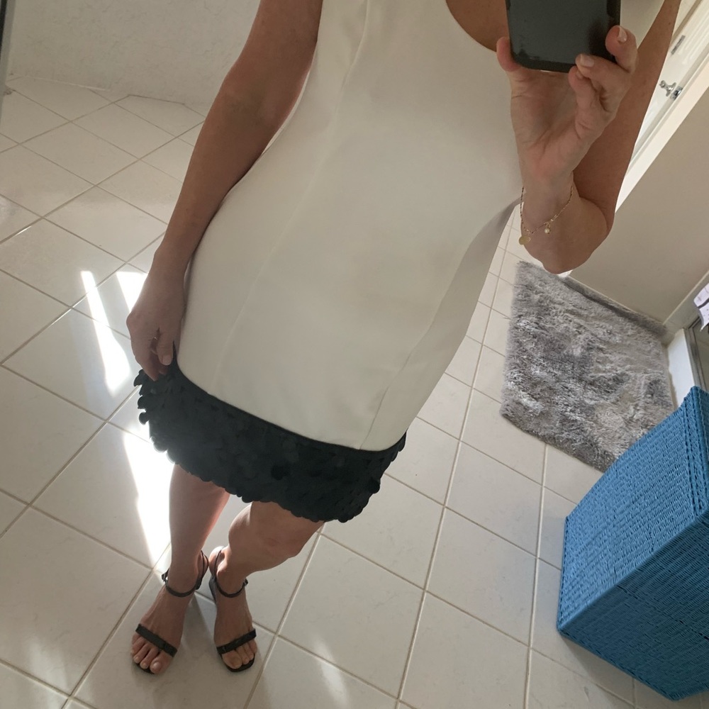 Fun white and black dress.
